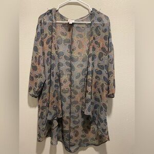 LuLaRoe Multicolor Paisley Kimono